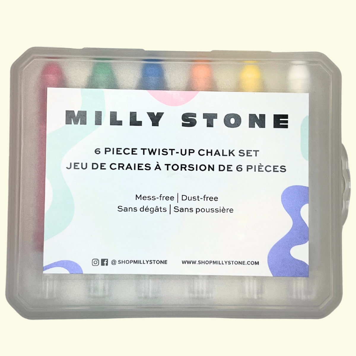 6-Piece Twist-up Chalk Set - Multi Coloured