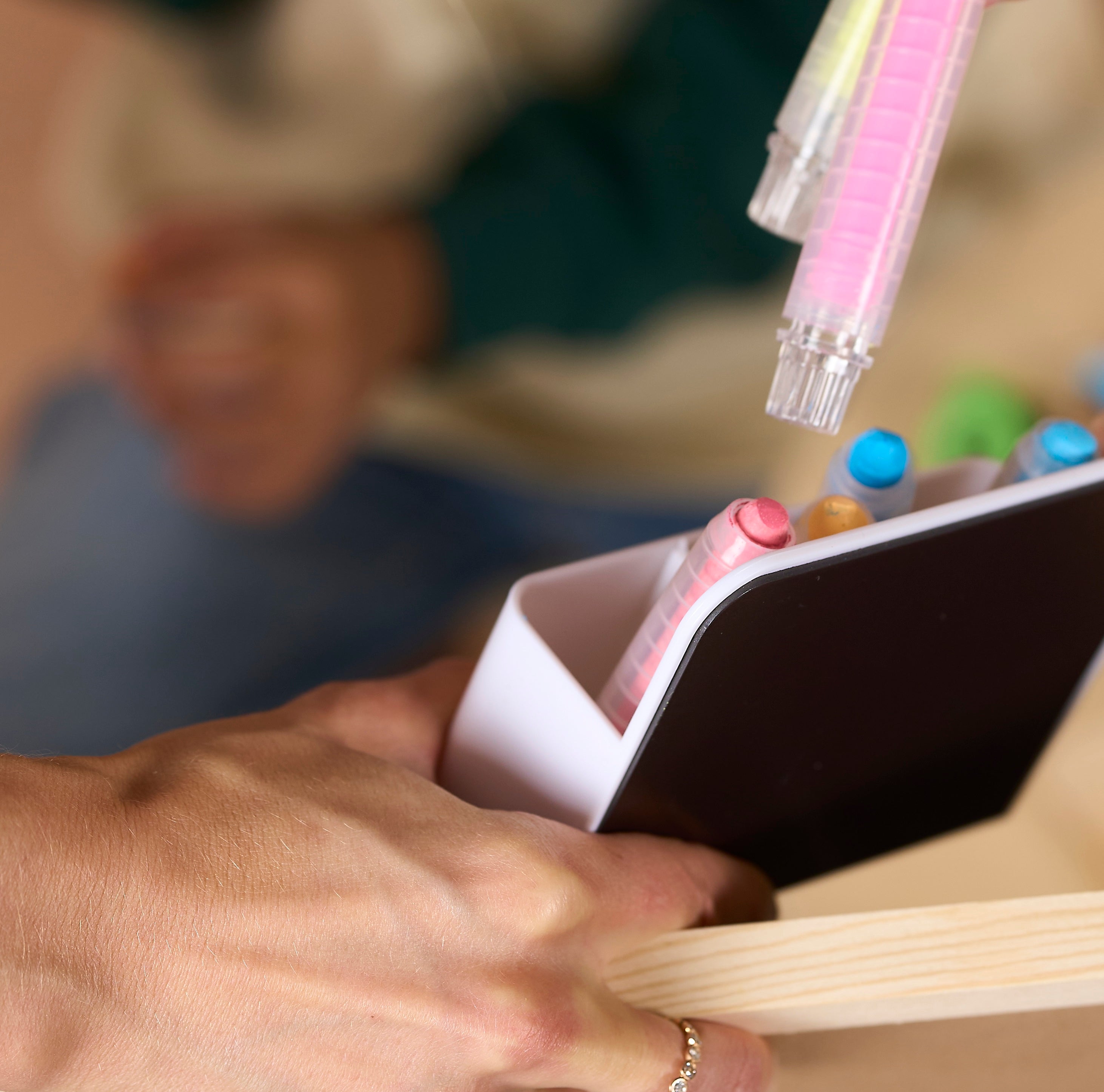 Magnetic Chalk Holder - White