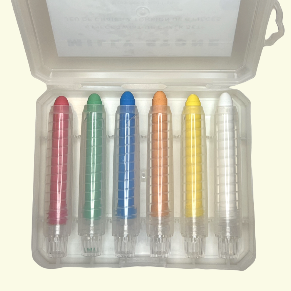 6-Piece Twist-up Chalk Set - Multi Coloured