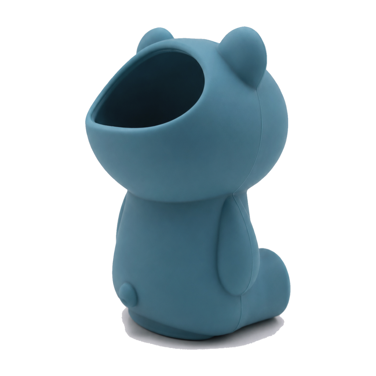 Hazy Blue bear toothbrush holder side view