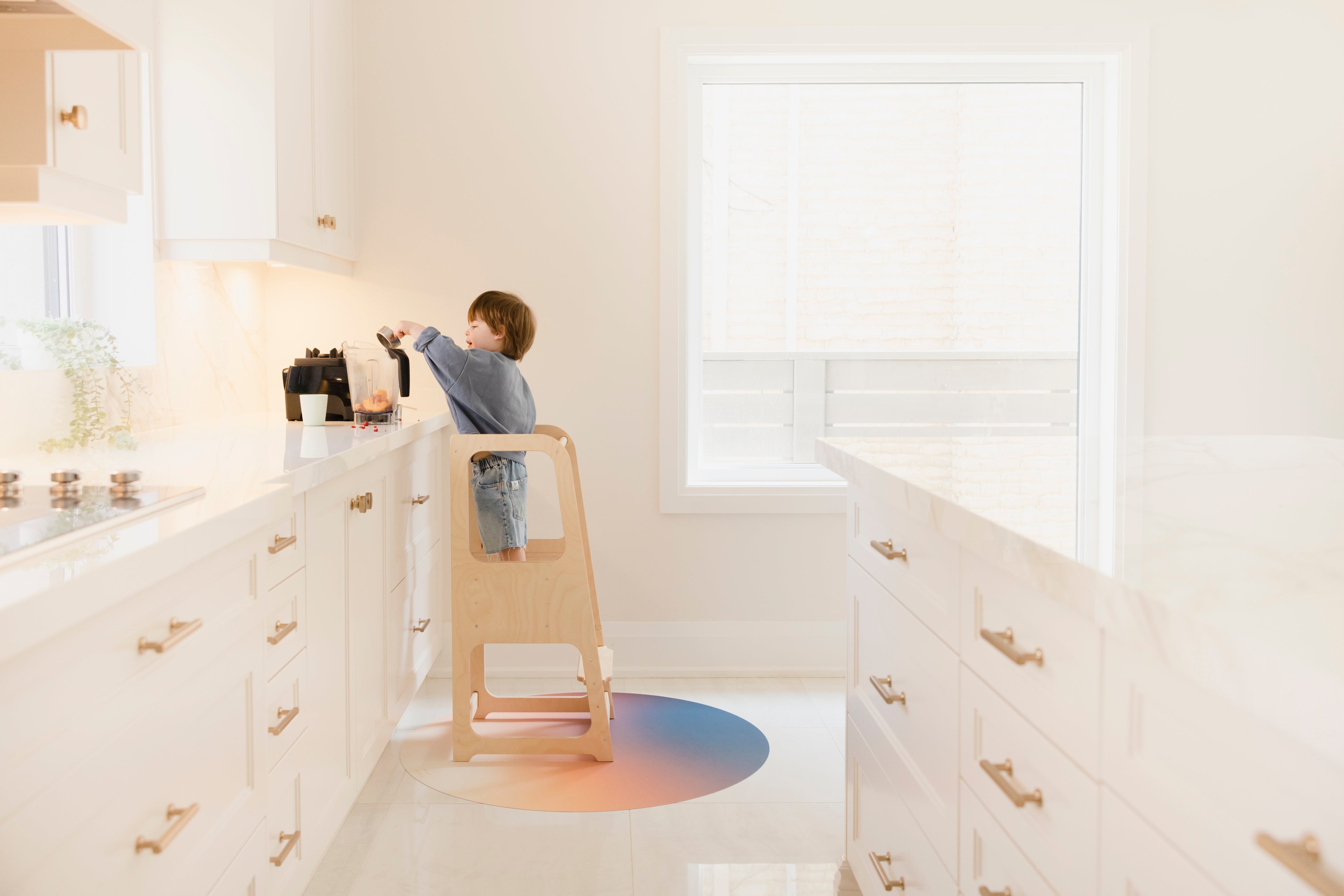 Catch All Mat for Mealtime & Playtime Mess - Sunset