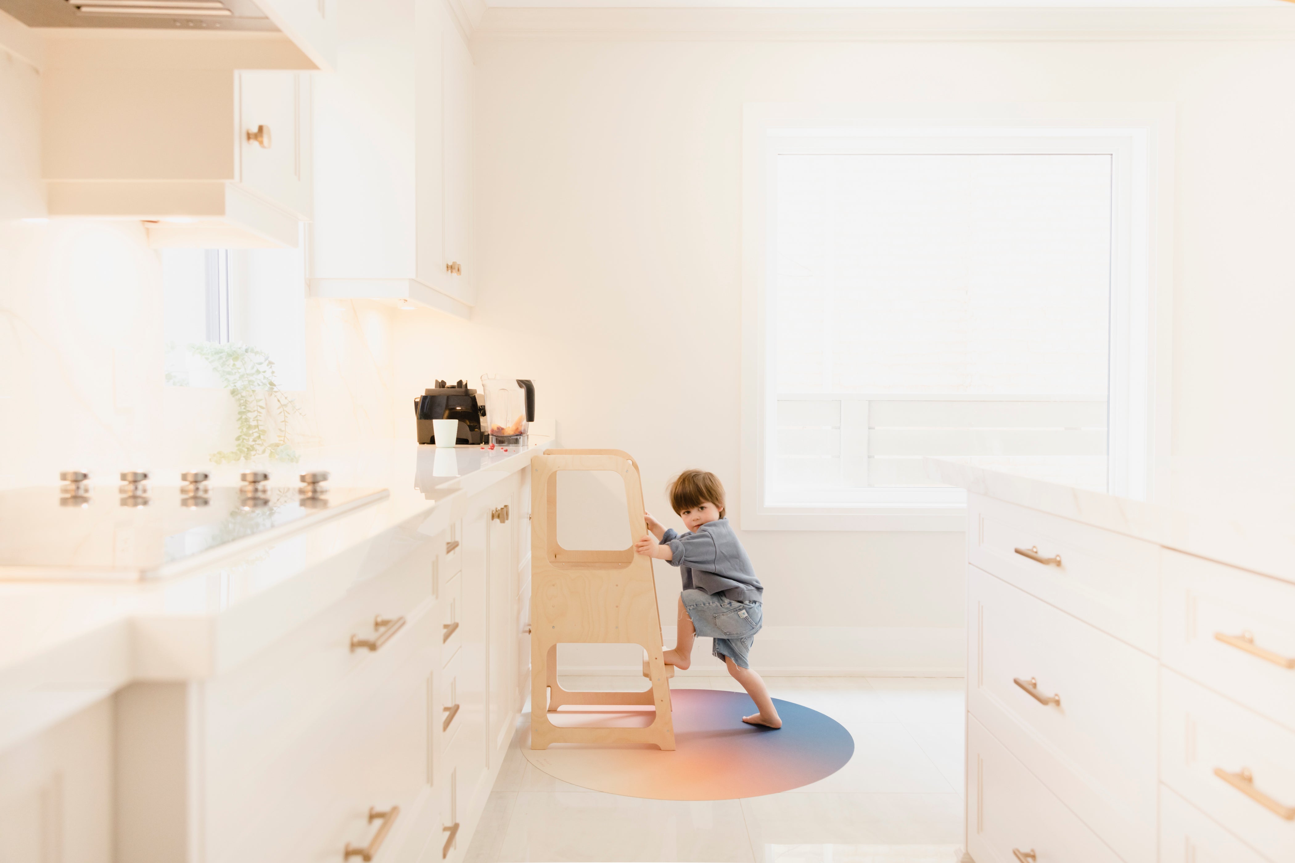 Catch All Mat for Mealtime & Playtime Mess - Sunset