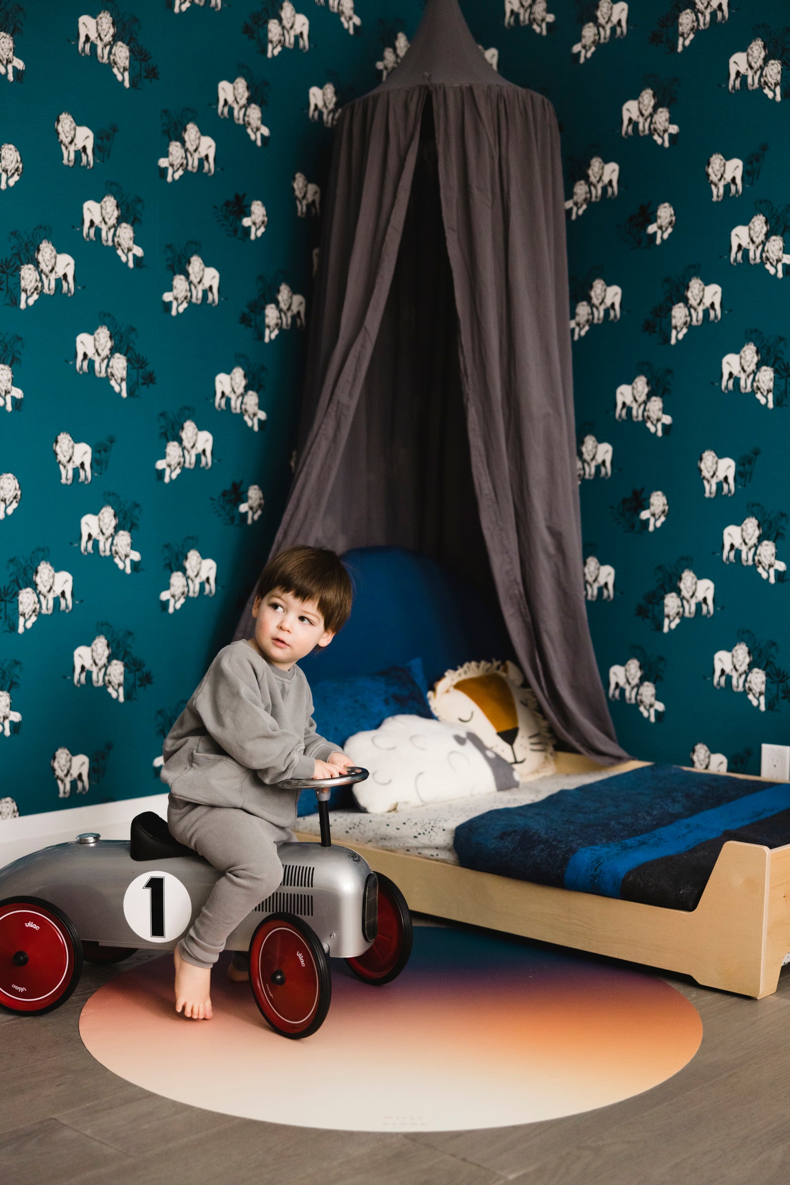 Catch All Mat for Mealtime & Playtime Mess - Sunset