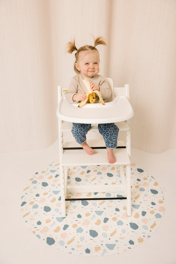 Catch All Mat for Mealtime & Playtime Mess - Terrazzo