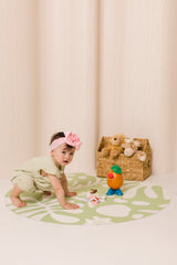 Catch All Mat for Mealtime & Playtime Mess - Leafy Green