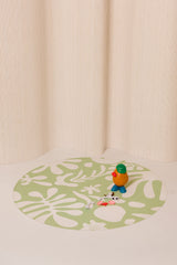 Catch All Mat for Mealtime & Playtime Mess - Leafy Green