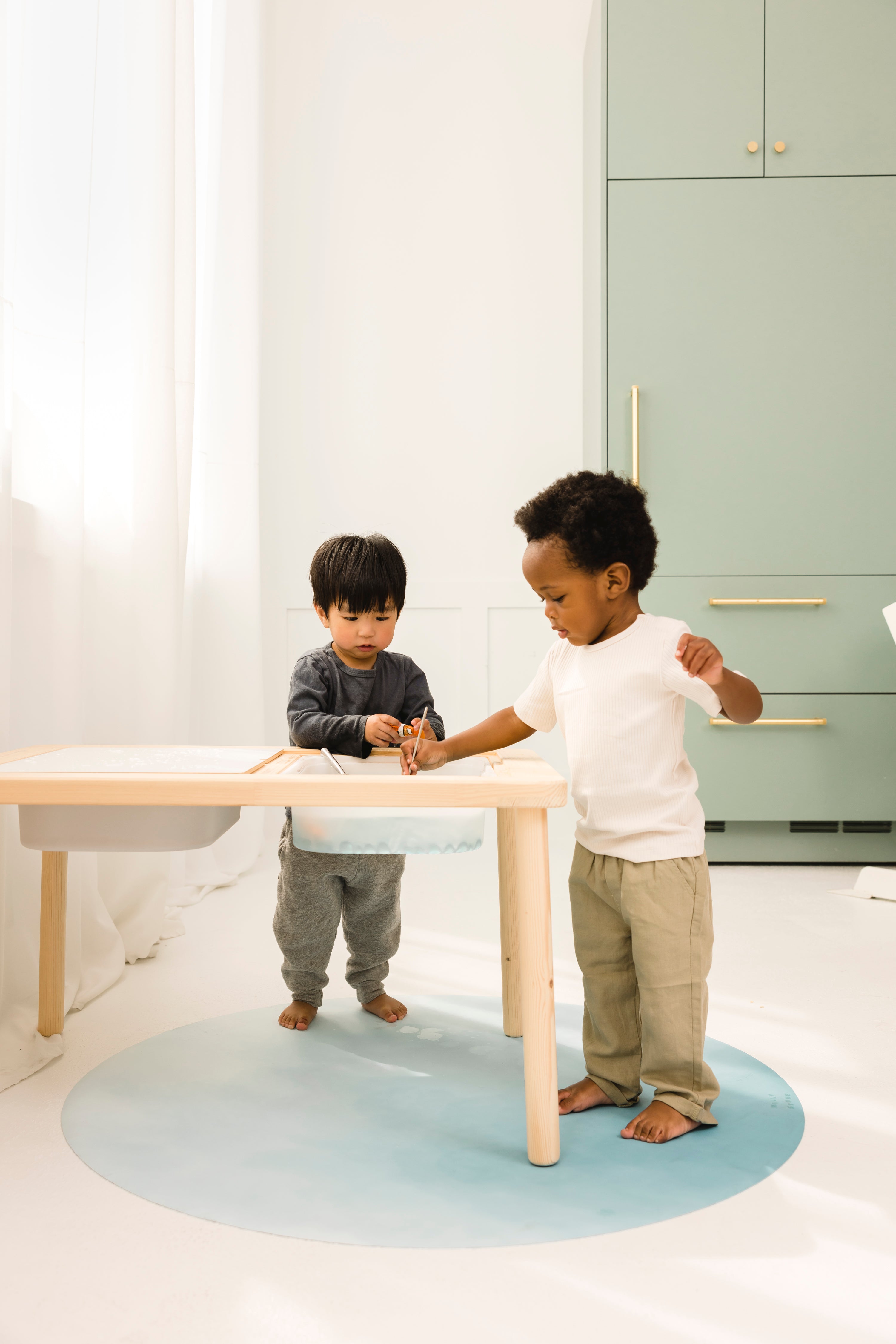 Catch All Mat for Mealtime & Playtime Mess - Ocean