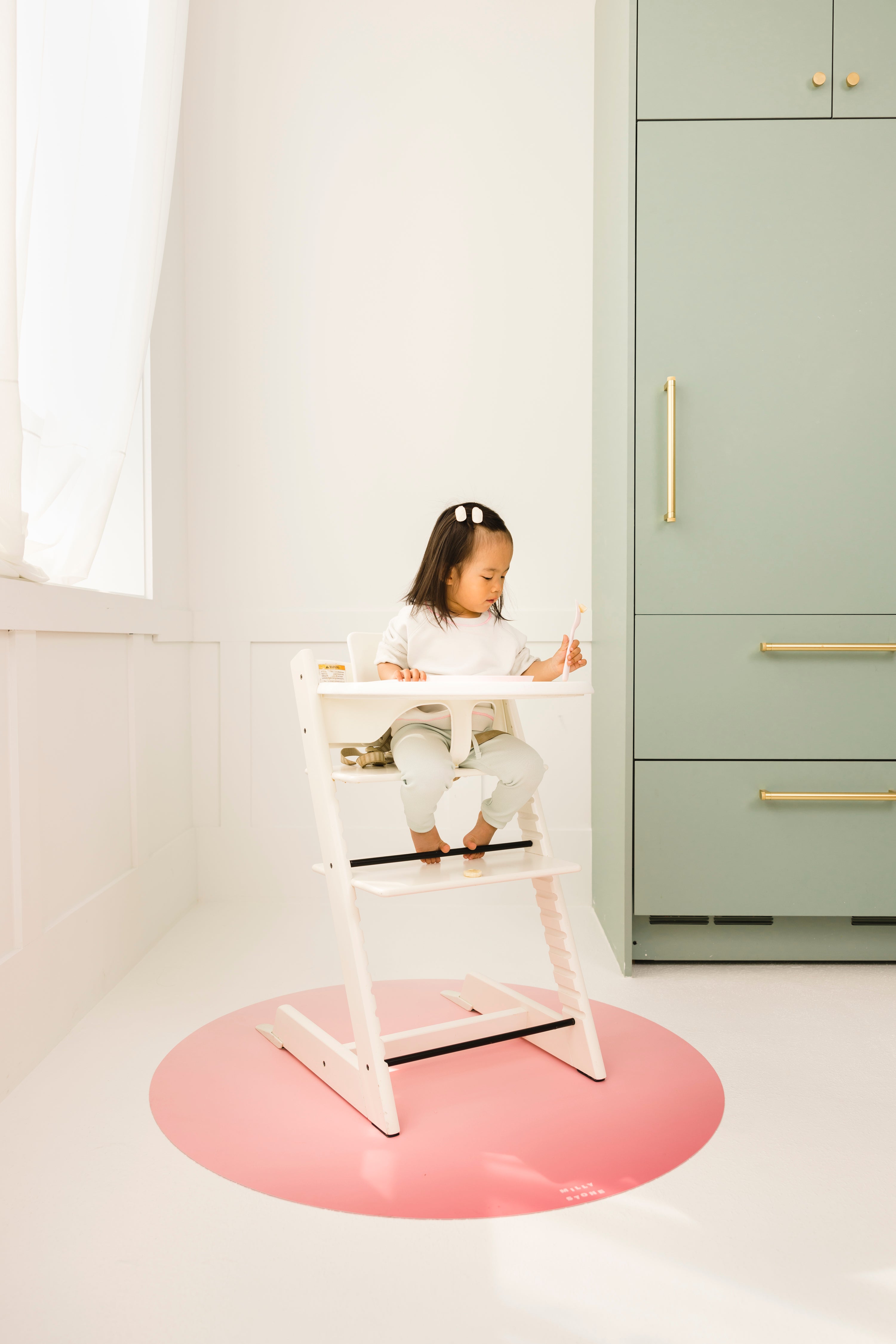 Catch All Mat for Mealtime & Playtime Mess - Blush Ombré