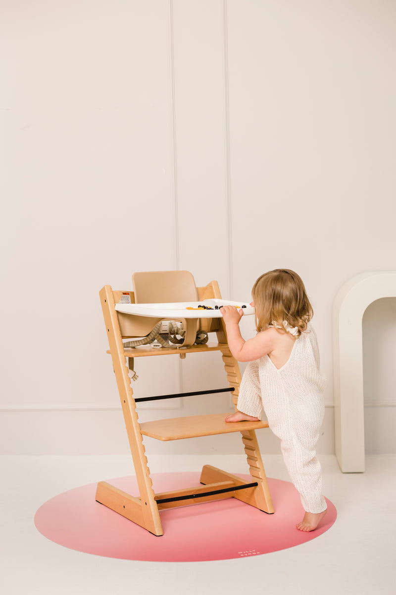 Catch All Mat for Mealtime & Playtime Mess - Blush Ombré