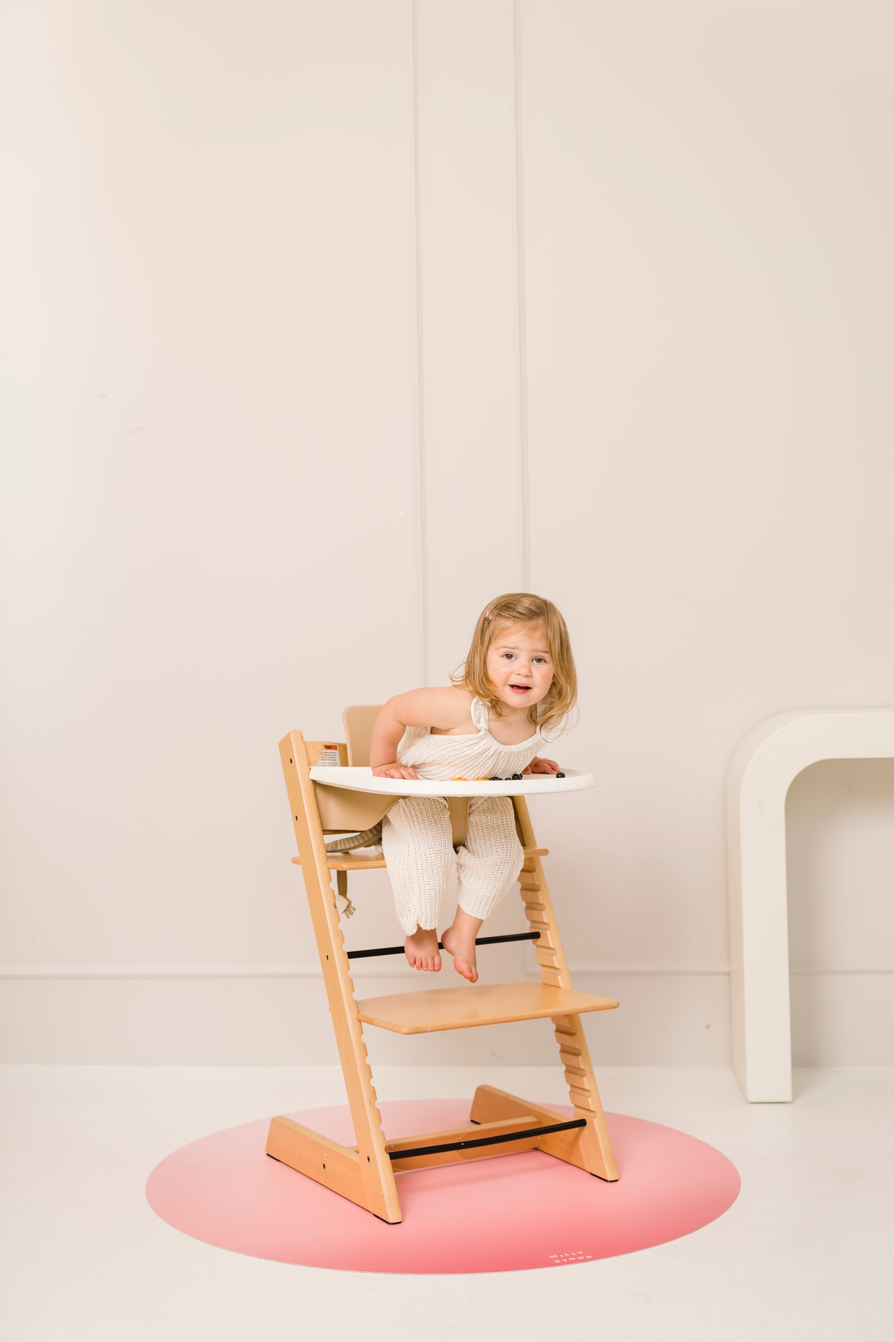 Catch All Mat for Mealtime & Playtime Mess - Blush Ombré