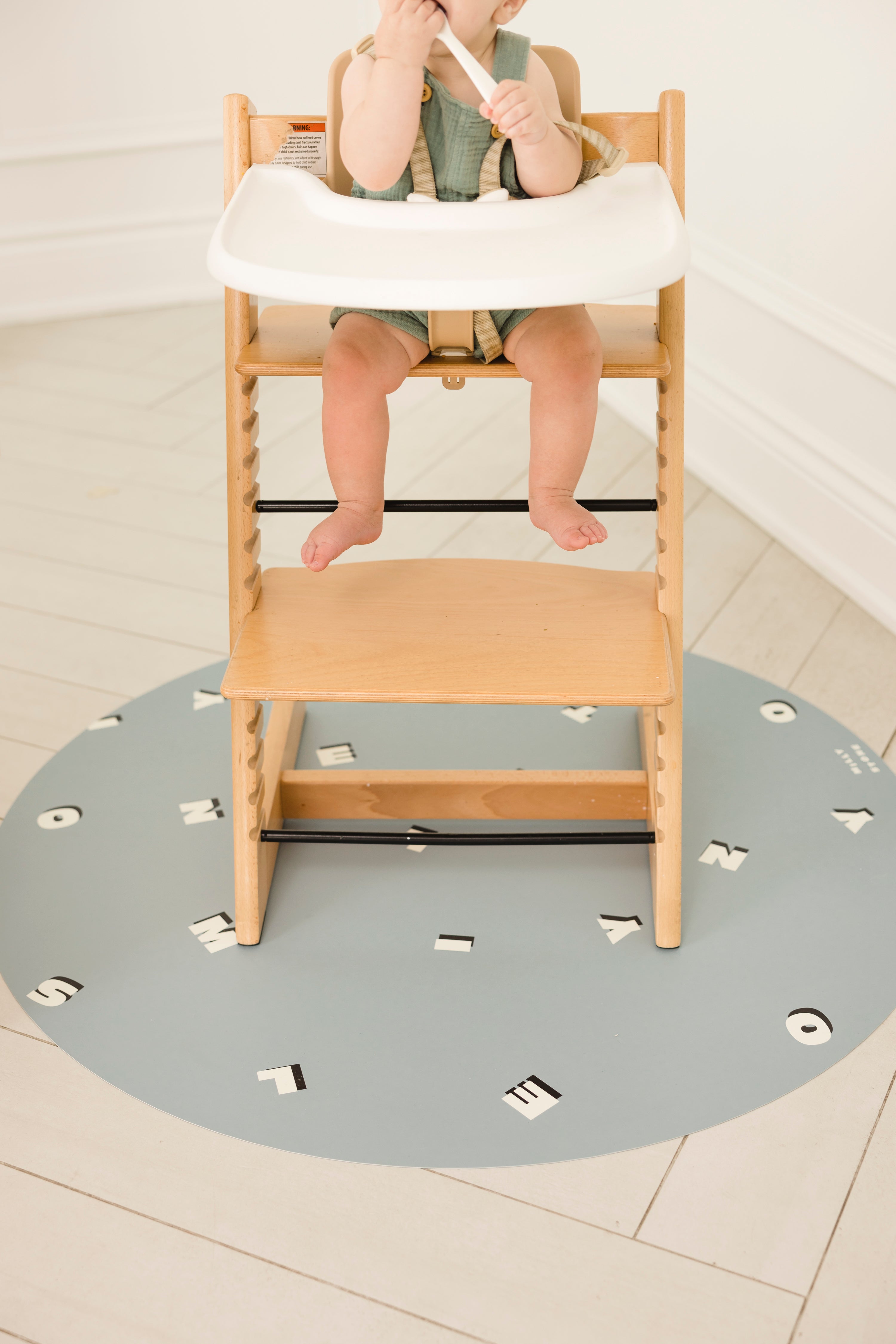 Catch All Mat for Mealtime & Playtime Mess - Letters