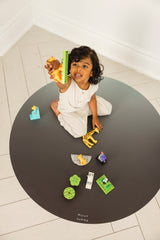 Catch All Mat for Mealtime & Playtime Mess - Grey Ombré