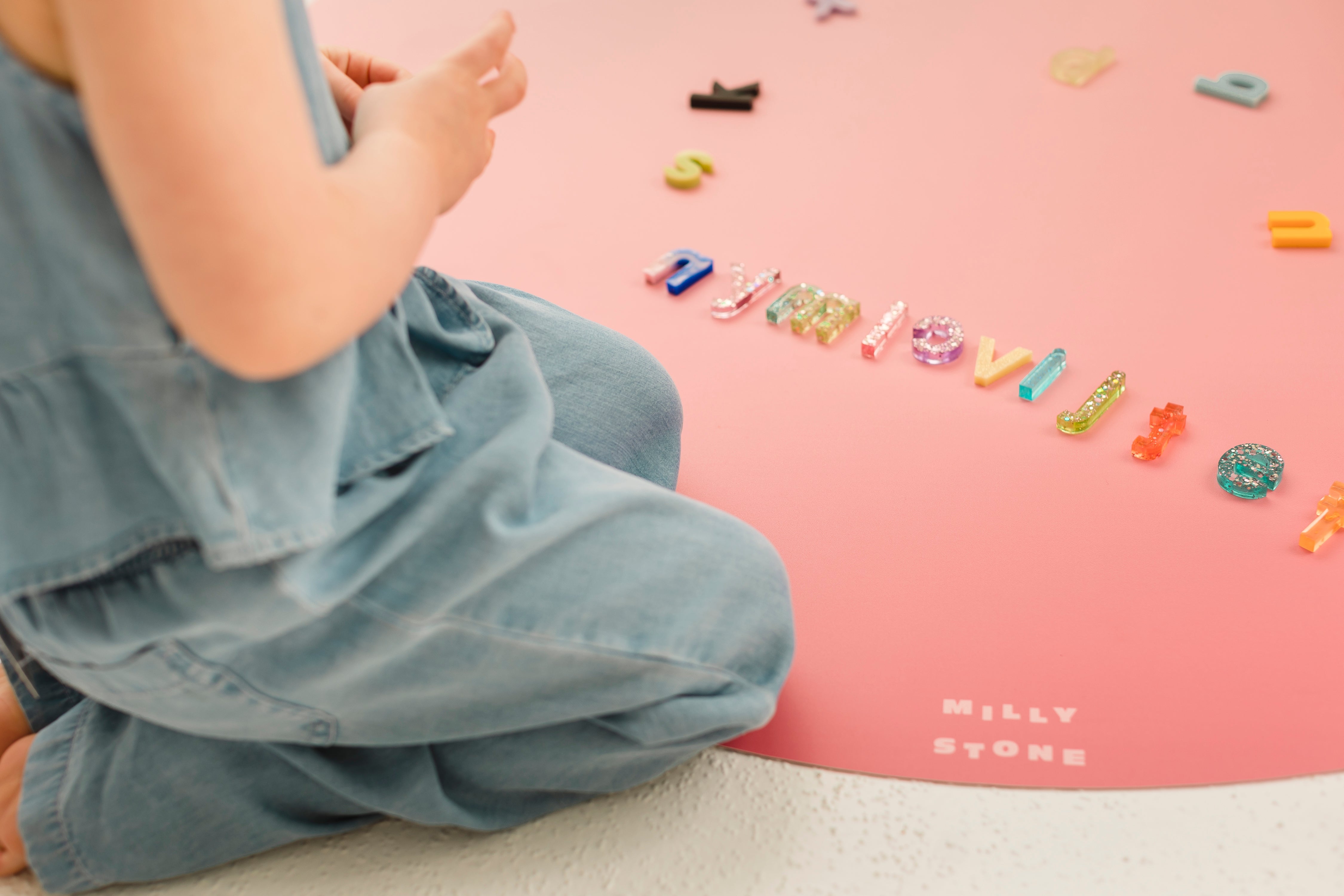 Catch All Mat for Mealtime & Playtime Mess - Blush Ombré