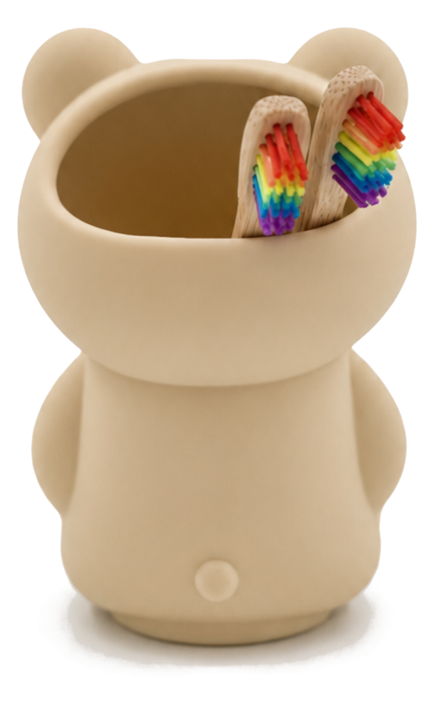 Silicone Toothbrush Holder - Bear