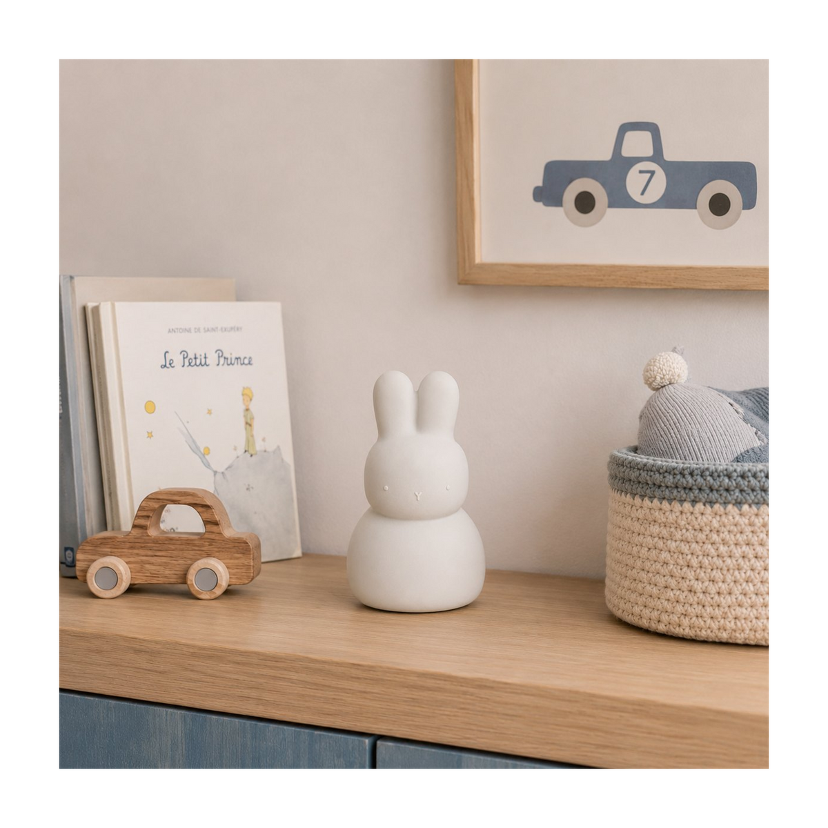 Silicone Piggy Bank Bunny Cream styled