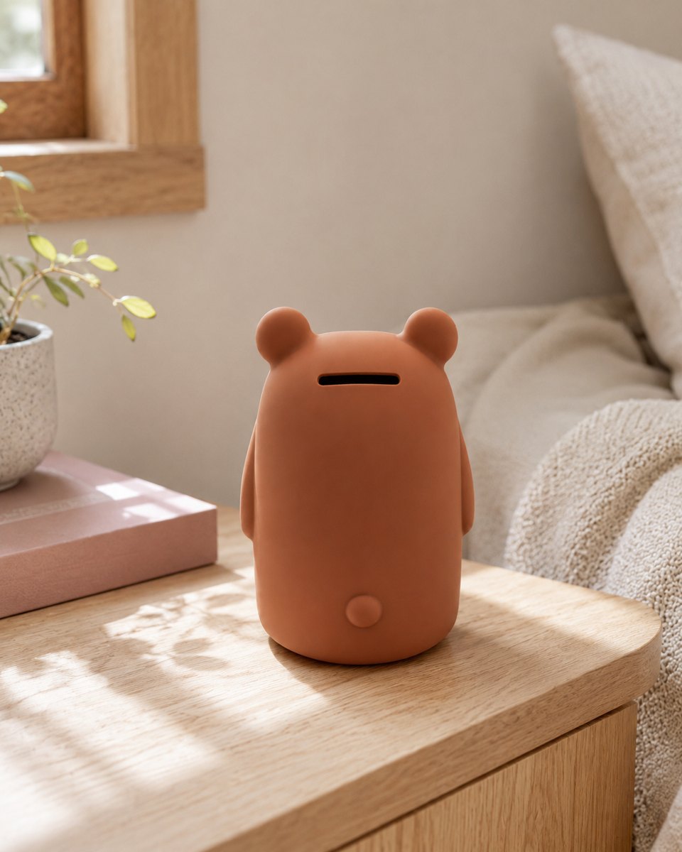 Silicone Piggy Bank - Bear