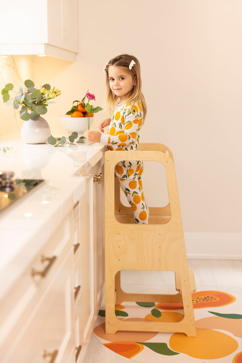 Catch All Mat for Mealtime & Playtime Mess - Juicy Fruit