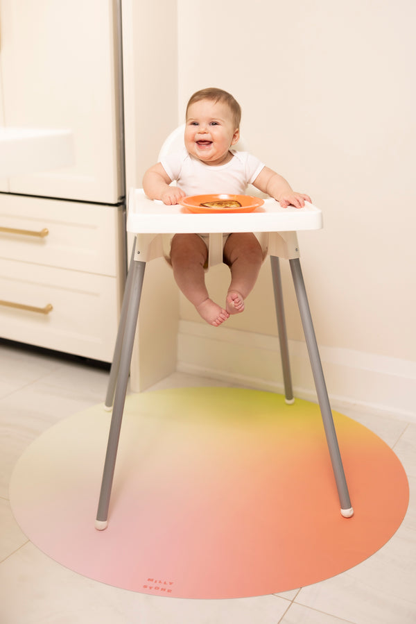 Catch All Mat for Mealtime & Playtime Mess - Sunrise