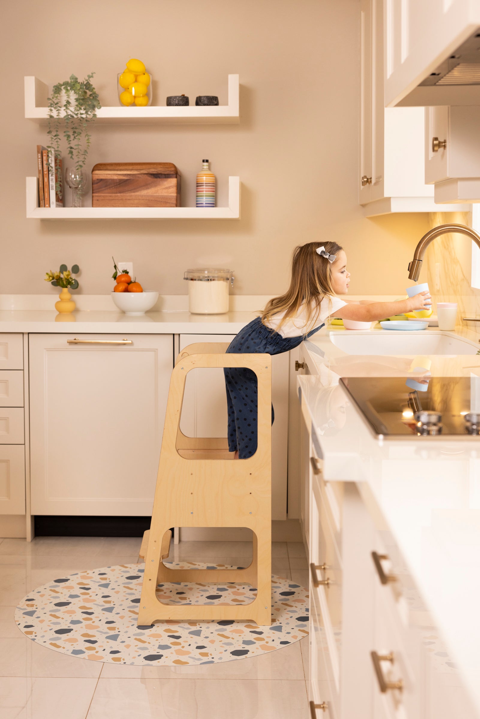 Catch All Mat for Mealtime & Playtime Mess - Terrazzo