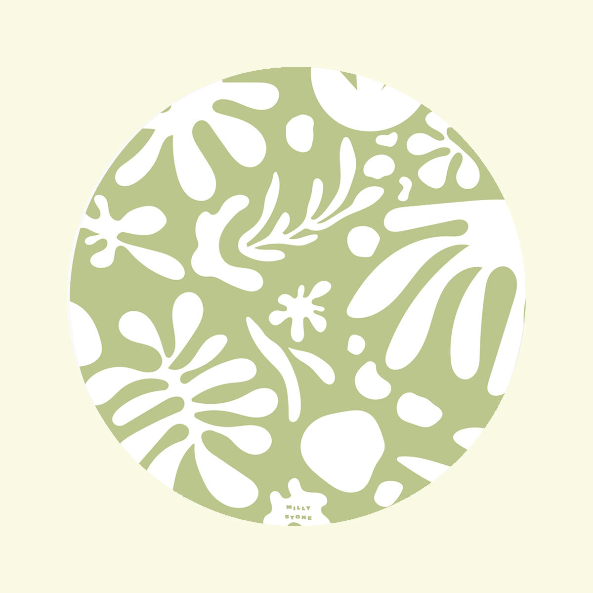 Catch All Mat for Mealtime & Playtime Mess - Leafy Green